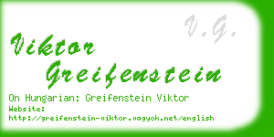 viktor greifenstein business card